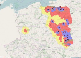 Lubuskie: strefa czerwona ASF coraz większa