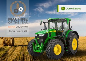 Nowy ciągnik John Deere 7R z nagrodą „Maszyna Roku 2020”