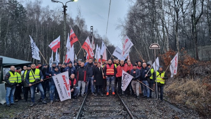protest górników